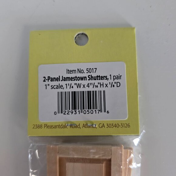 NWT Houseworks 2-Panel Jamestown Shutters 1 pair Doll House Miniature - Picture 2 of 4